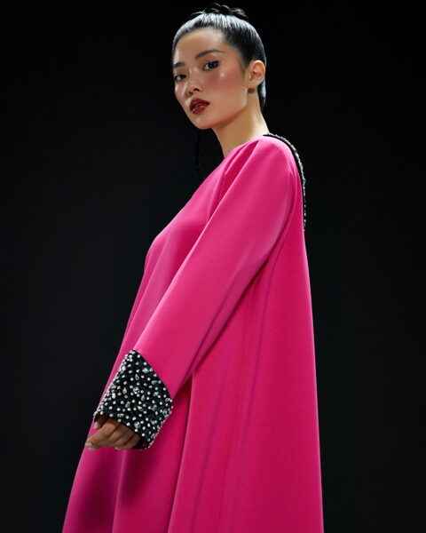 Fushia crystal kaftan
